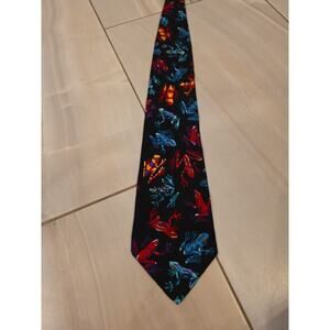 Paws Men's Frog Addiction Silk Tie Black
